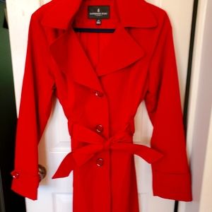 London Fog Red Trench Coat size Medium